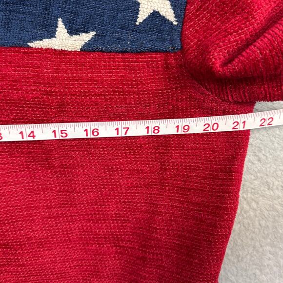 Vintage Coldwater Creek Tapestry Patchwork Jacket Stars & Stripes Size M - Picture 5 of 8